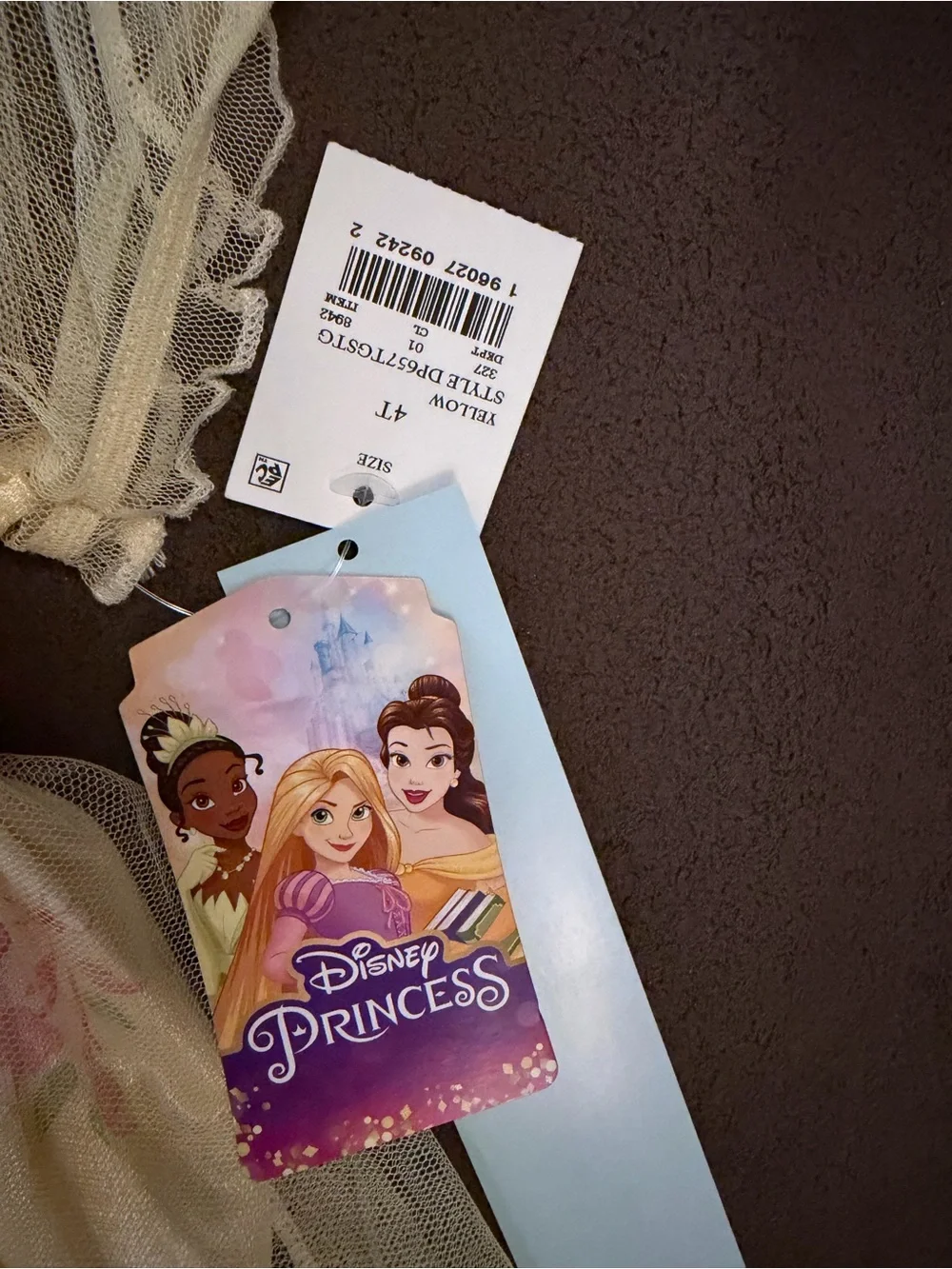 Disney Princess Yellow Dress with Pink Accents new w tags
